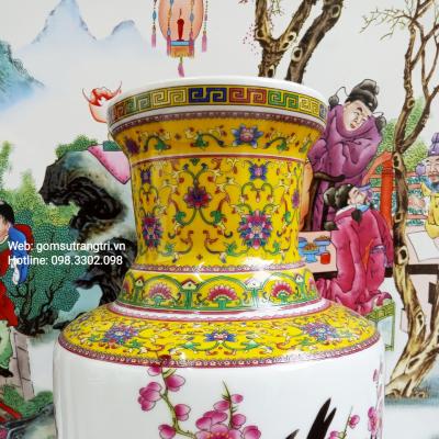 Bình họa tiết Xuân Sắc Mãn Viên - quà tặng cao cấp dành cho bạn